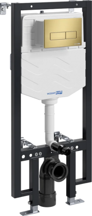 Система инсталляции для унитазов Wasserkraft Vils 56TLT.010.ME.MG03 с кнопкой смыва матовое золото, 50x21x136 см,  в современном стиле
