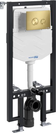 Система инсталляции для унитазов Wasserkraft Vils 56TLT.010.ME.MG01 с кнопкой смыва матовое золото, 50x21x136 см,  в современном стиле
