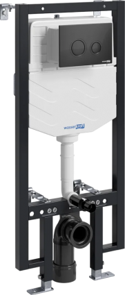 Система инсталляции для унитазов Wasserkraft Vils 56TLT.010.ME.MB01 с кнопкой смыва матовой черной, 50x21x136 см,  в современном стиле