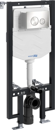 Система инсталляции для унитазов Wasserkraft Vils 56TLT.010.ME.BN02 с кнопкой смыва никель, 50x21x136 см,  в современном стиле
