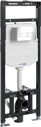 Система инсталляции для унитазов Wasserkraft Alme 15TLT.010.ME.BN03 с кнопкой смыва никель, 50.4x23.5x136 см,  в современном стиле