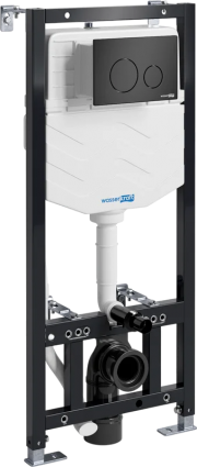 Система инсталляции для унитазов Wasserkraft Aller 10TLT.010.ME.MB02 с кнопкой смыва матовой черной, 50x23.5x136 см,  в современном стиле