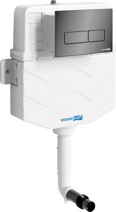 Смывной бачок скрытого монтажа Wasserkraft Aller 10TLT.031.ME.PB03 с кнопкой смыва черной, 50x11.2x78.99 см