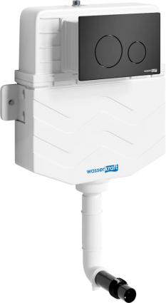 Смывной бачок скрытого монтажа Wasserkraft Aller 10TLT.031.ME.MB02 с кнопкой смыва черной матовой, 50x11.2x78.99 см