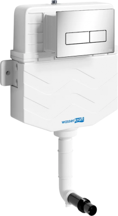 Смывной бачок скрытого монтажа Wasserkraft Aller 10TLT.031.ME.CH03 с кнопкой смыва хром, 50x11.2x78.99 см