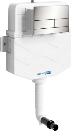Смывной бачок скрытого монтажа Wasserkraft Aller 10TLT.031.ME.BN04 с кнопкой смыва никель, 50x11.2x78.99 см