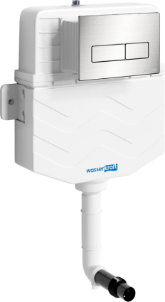 Смывной бачок скрытого монтажа Wasserkraft Aller 10TLT.031.ME.BN03 с кнопкой смыва никель, 50x11.2x78.99 см