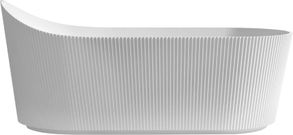 Акриловая ванна Abber AB9445MW 170x80 см, отдельностоящая, овальная, с каркасом, со сливом-переливом, белая матовая, объем 185 л.