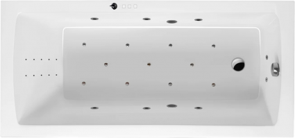 Акриловая ванна Excellent Aquaria Ultra Nano 160x70 см, с гидромассажем, с каркасом, со сливом-переливом, прямоугольная, объем 210 л.