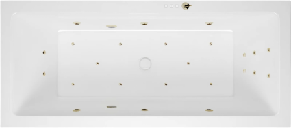 Акриловая ванна Excellent Heaven Slim Ultra 160x75 см, с гидромассажем, с каркасом, со сливом-переливом, фурнитура бронза, прямоугольная, встраиваемая