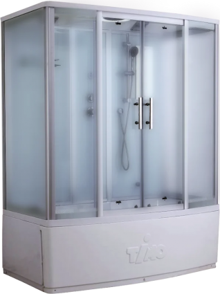 Душевая кабина Timo Standart T-6670SF Silver Fabric с высоким поддоном, прямоугольная, стекло матовое