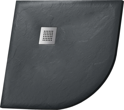 Поддон для душа Grossman Strong GR-S2100100 100х100 см, графит, четверть круга, низкий