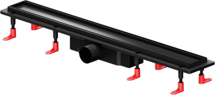 Душевой трап (лоток) Am.Pm PrimeFlow Tile 70 см, черный матовый, в пол, выпуск боковой