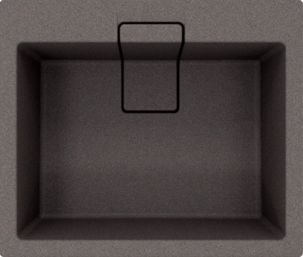 Мойка кухонная Florentina Ривьера 600 черная матовая, прямоугольная, 60x51 см