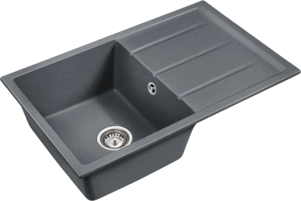 Мойка кухонная Emar Quartz EMQ-1800.Q антрацит матовая, прямоугольная, 80x50 см