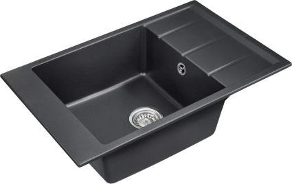 Мойка кухонная Emar Quartz EMQ-1780.Q морион матовая, прямоугольная, 78x50 см