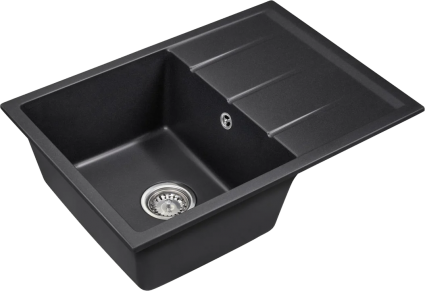 Мойка кухонная Emar Quartz EMQ-1700.Q морион матовая, прямоугольная, 70x50 см