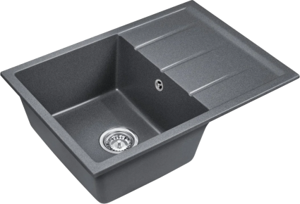 Мойка кухонная Emar Quartz EMQ-1700.Q антрацит матовая, прямоугольная, 70x50 см