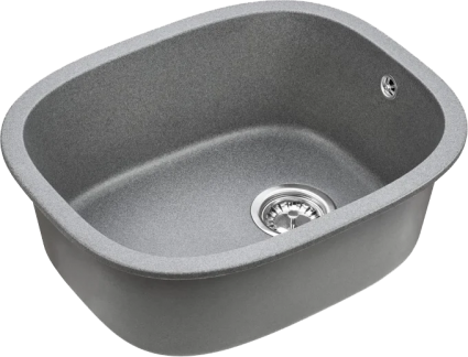 Мойка кухонная Emar Quartz EMQ-1560.P антрацит матовая, овальная, 46x56 см