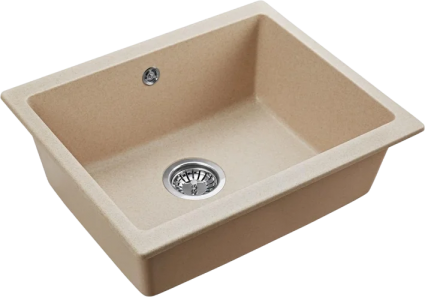 Мойка кухонная Emar Quartz EMQ-1555.P берилл матовая, прямоугольная, 55.5x46 см