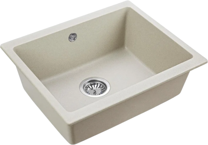 Мойка кухонная Emar Quartz EMQ-1555.P барит матовая, прямоугольная, 55.5x46 см