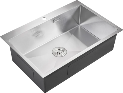 Мойка кухонная Milacio Steel Denia 750 MC.77500 нержавеющая сталь прямоугольная, 75x51 см