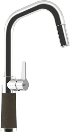 Смеситель для кухни Schock Cristalite SC-530-D выдвижной излив, мокка, однорычажный