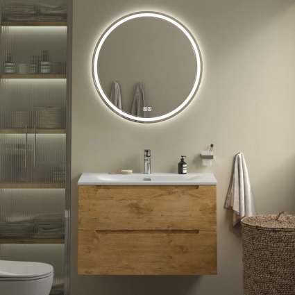 Мебель для ванной комнаты BelBagno Etna 90 rovere nature, раковина BB-8099-90, подвесная, матовая