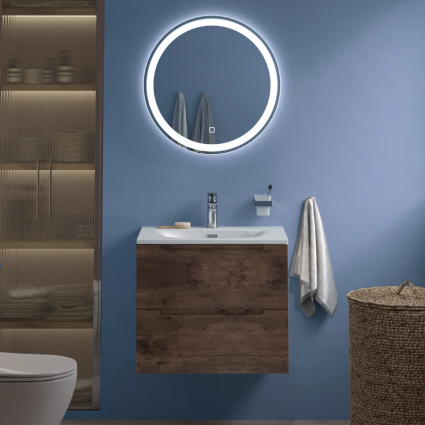 Мебель для ванной комнаты BelBagno Etna 70 rovere moro, раковина BB-8099-70, подвесная, матовая