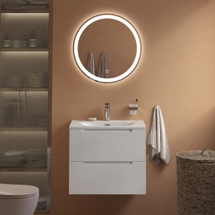 Мебель для ванной комнаты BelBagno Etna 70 bianco lucido, раковина BB-8099-70, подвесная, глянцевая