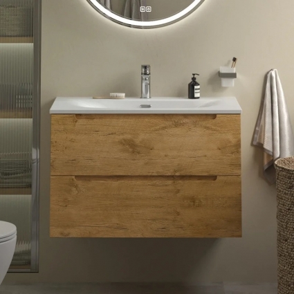 Тумба с раковиной BelBagno Etna 90 rovere nature, раковина BB-8099-90, подвесная, матовая