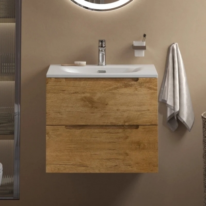 Тумба с раковиной BelBagno Etna 70 rovere nature, раковина BB-8099-70, подвесная, матовая