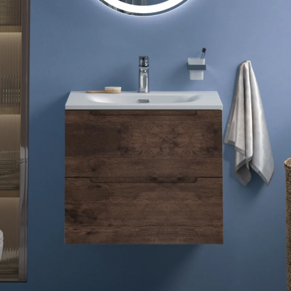 Тумба с раковиной BelBagno Etna 70 rovere moro, раковина BB-8099-70, подвесная, матовая