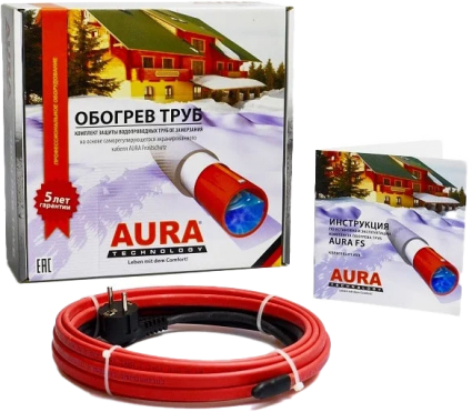 Греющий кабель Aura Technology FS 17-8 8 м, 136 Вт, двужильный