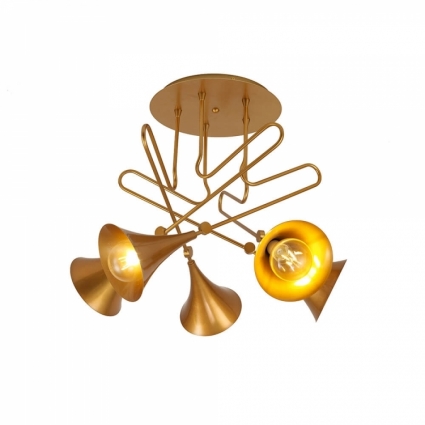 Потолочная люстра Mantra Jazz Pintura Oro 6352 цвет золотой, мощность 100 Вт