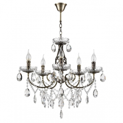 Подвесная люстра Lumion Classi Linn 8190/5 цвет хром, мощность 200 Вт