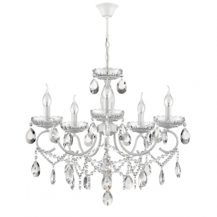Подвесная люстра Lumion Classi Snow 8189/5 цвет белый, мощность 200 Вт
