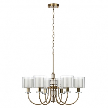 Подвесная люстра Odeon Light Classic Saga 5088/6 цвет белый, мощность 240 Вт