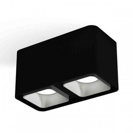 Комплект накладного светильника Ambrella light Techno Spot XS7851003 SBK/SSL черный песок/серебро песок (C7851, N7703), в стиле Хай-тек, цвет черный