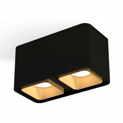 Комплект накладного светильника Ambrella light Techno Spot XS7851004 SBK/SGD черный песок/золото песок (C7851, N7704), в стиле Хай-тек, цвет черный