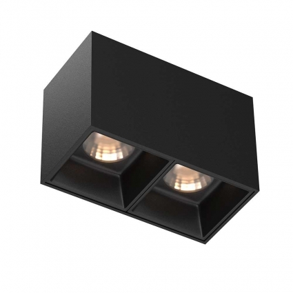 Потолочный светодиодный светильник Maytoni Technical Alfa Led C065CL-02-L12W3K-B в современном стиле, цвет черный