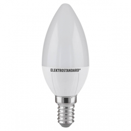 Лампа светодиодная Elektrostandard E14 8W 4200K матовая a048727 цвет белый, мощность 6 Вт