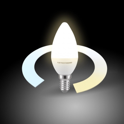 Лампа светодиодная филаментная диммируемая Elektrostandard E14 5W 3300/4200/6500K белая BLE1438 a055924 цвет белый