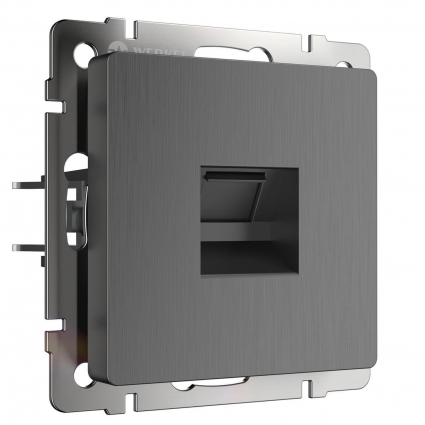 Розетка Ethernet RJ-45 Werkel графит рифленый W1181004 4690389158674 цвет графит