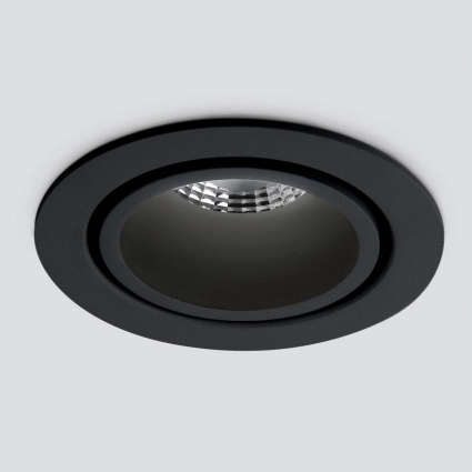 Встраиваемый светодиодный светильник Elektrostandard 15267/LED 7W 4200K черный/черный a055722 в современном стиле, цвет черный