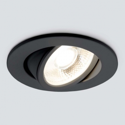 Встраиваемый светодиодный светильник Elektrostandard 15272/LED черный a056031 в современном стиле, цвет черный