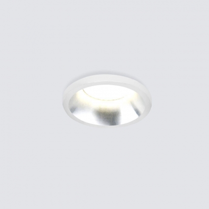 Встраиваемый светодиодный светильник Elektrostandard 15269/LED белый/сатин никель a056020 в современном стиле, цвет белый