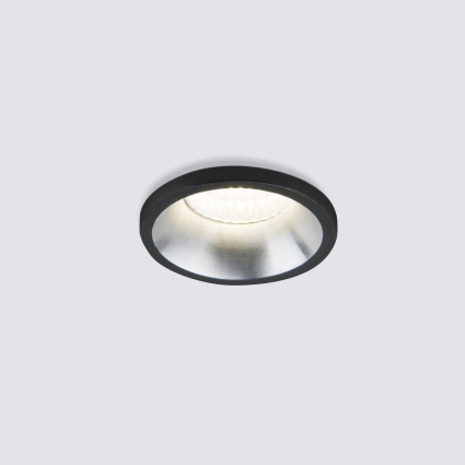 Встраиваемый светодиодный светильник Elektrostandard 15269/LED черный/сатин никель a056019 в современном стиле, цвет черный