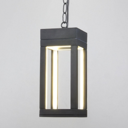 Уличный подвесной светодиодный светильник Elektrostandard Frame 1528 Techno Led серый a051858 в стиле Хай-тек, цвет серый