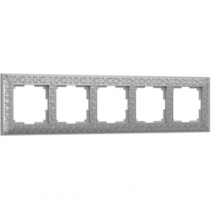 Рамка Werkel Antik на 5 постов матовый хром WL07-Frame-05 4690389145704 в классическом стиле, цвет хром